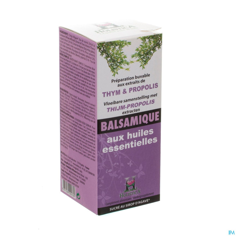 Sirop balsamique thym & propolis   150ml holistica