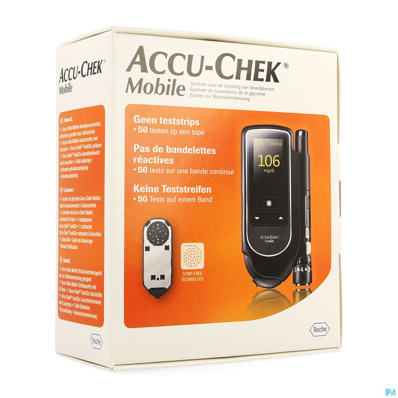 Accu chek mobile startkit (50tests+metre+piqueur)
