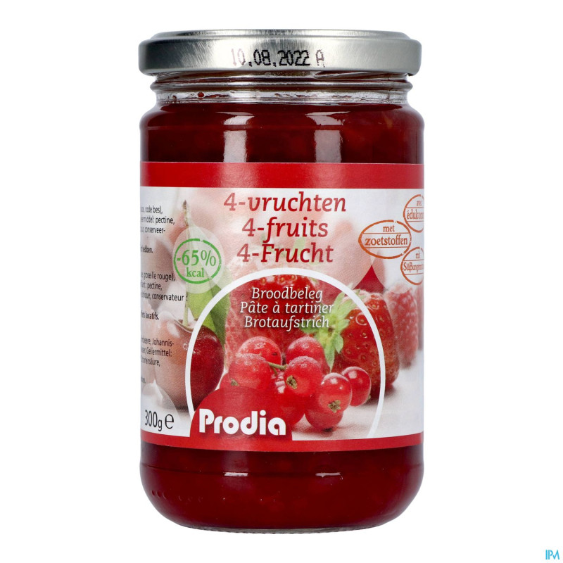 Prodia tartinade 4 fruits+maltit.300g 6189 revogan