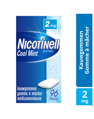 Nicotinell cool mint 2 mg gommes a macher 96