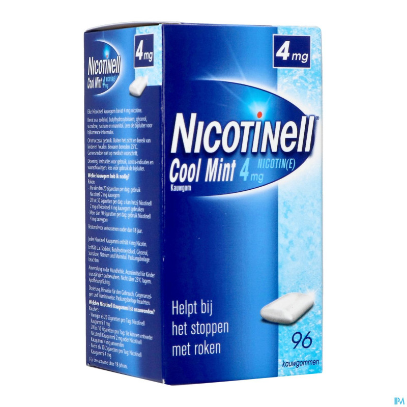Nicotinell cool mint 4 mg gommes a macher 96