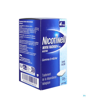 Nicotinell cool mint 4 mg gommes a macher 96