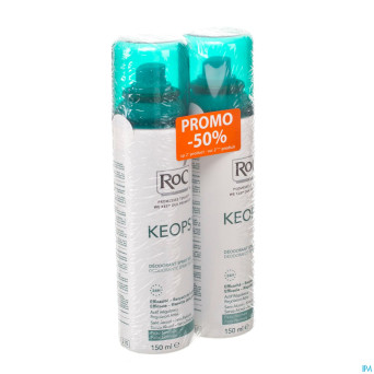 Roc keops duo deo sec s/alc s/parf p/norm 2x150ml