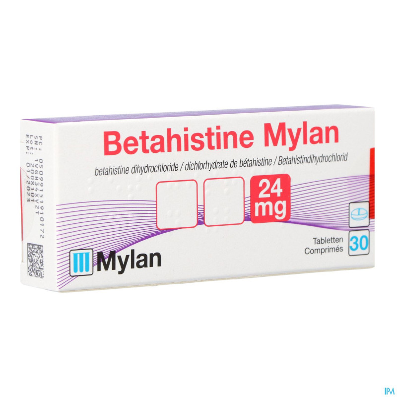 Betahistine viatris 24mg comp 30