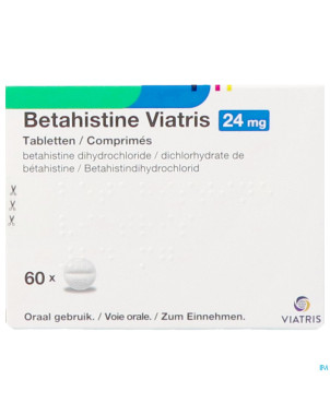 Betahistine viatris 24mg comp 60