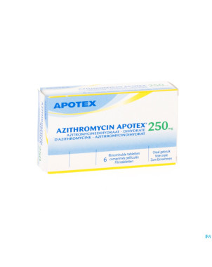 Azithromycin 250 mg apotex comp pell 6x250 mg