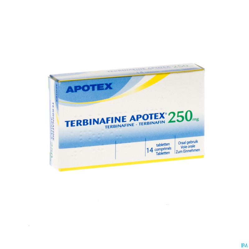 Terbinafine apotex 250 mg tabl 14 x 250 mg