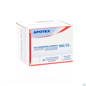Co losartan apotex 100 mg/25 mg comp pell 98
