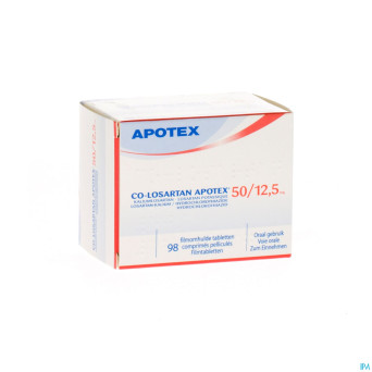 Co losartan apotex 50 mg/12.5 mg comp pell 98