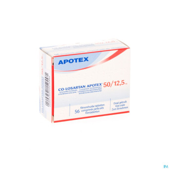 Co losartan apotex 50 mg/12.5 mg comp pell 56