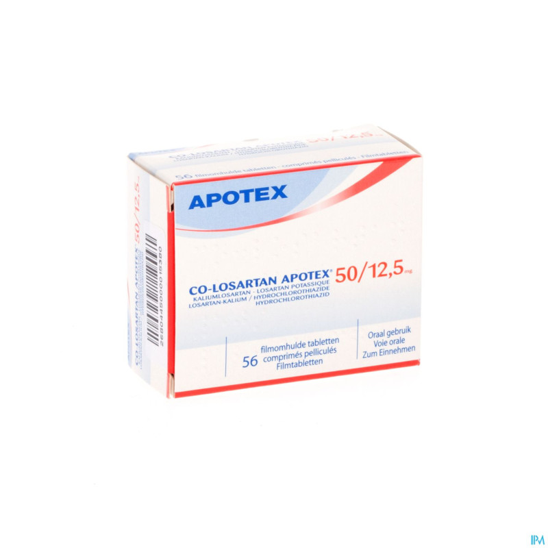 Co losartan apotex 50 mg/12.5 mg comp pell 56