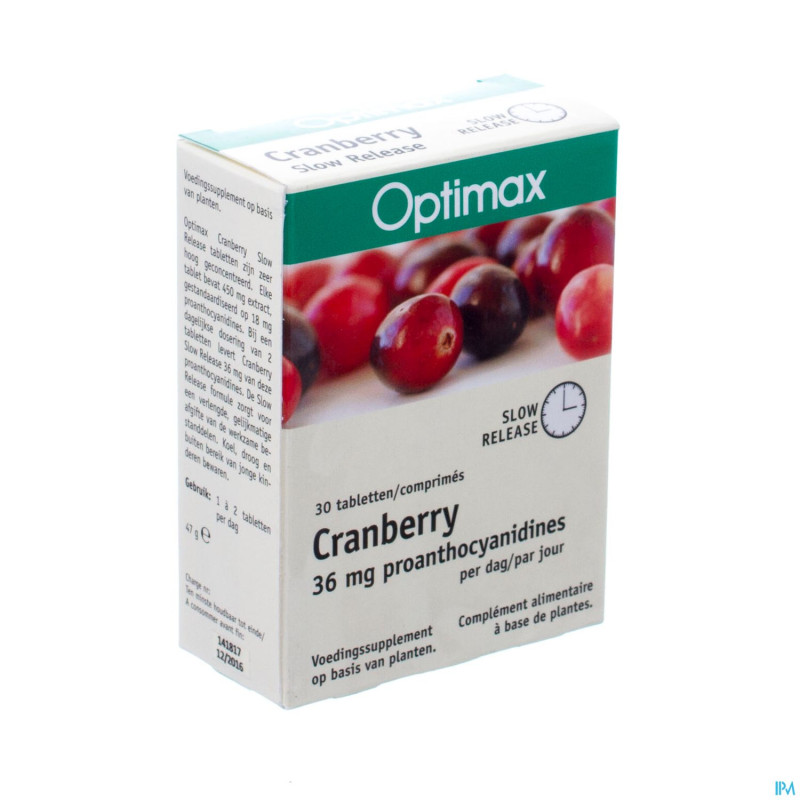 Cranberry one a day tabl 30 optimax