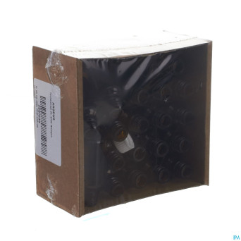 Flacon brun rond pp18+capsule    20ml 20 aca