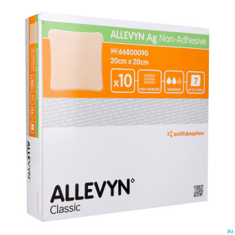 Allevyn ag n/adhesive ster 20,0x20,0cm 10 66800090