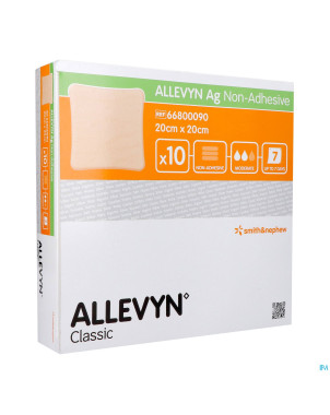 Allevyn ag n/adhesive ster 20,0x20,0cm 10 66800090
