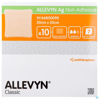 Allevyn ag n/adhesive ster 20,0x20,0cm 10 66800090