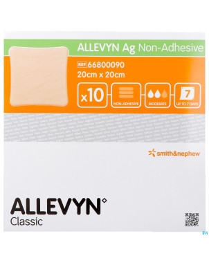 Allevyn ag n/adhesive ster 20,0x20,0cm 10 66800090