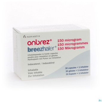 Onbrez breezhaler 150 mcg pulv inhal caps 30