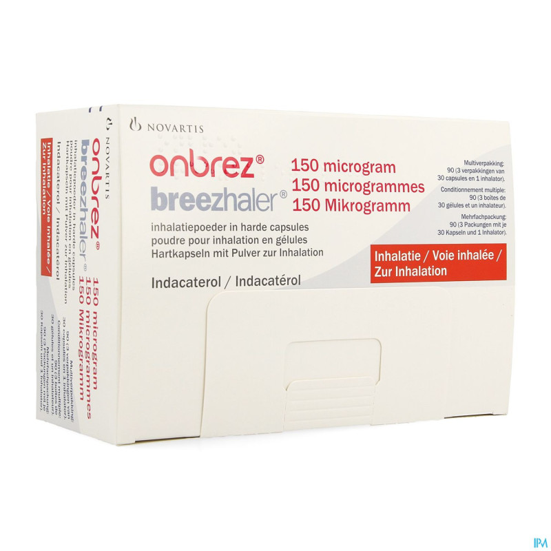 Onbrez breezhaler 150 mcg pulv inhal caps 3x30