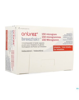 Onbrez breezhaler 150 mcg pulv inhal caps 3x30