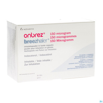 Onbrez breezhaler 150 mcg pulv inhal caps 3x30