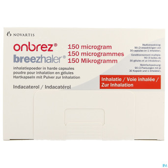 Onbrez breezhaler 150 mcg pulv inhal caps 3x30