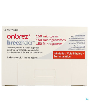Onbrez breezhaler 150 mcg pulv inhal caps 3x30