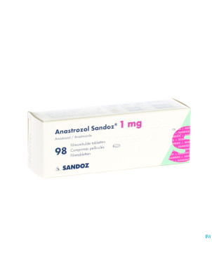 Anastrozol sandoz 1 mg comp pell 98 x 1 mg