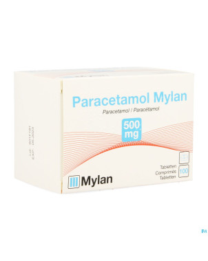 Paracetamol mylan 500 mg tabl 100