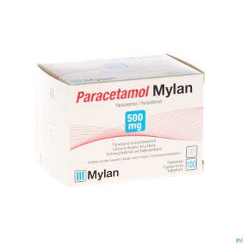 Paracetamol mylan 500 mg tabl 100