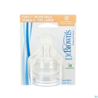 Dr brown tetine level 3 pour wide neck 2    escos