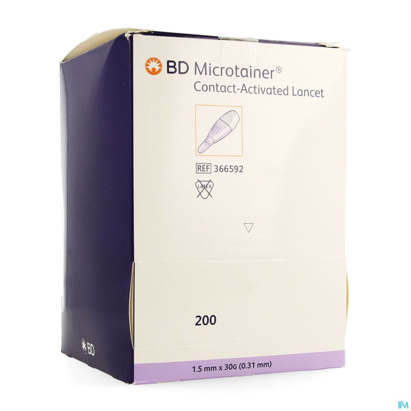 Bd microtainer contact activated lancet 200 366592