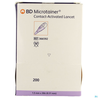 Bd microtainer contact activated lancet 200 366592