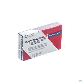 Exforge hct 5mg/160mg/25mg comp pell 28