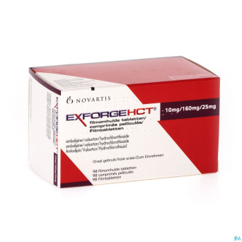 Exforge hct 10mg/160mg/25mg comp pell 98