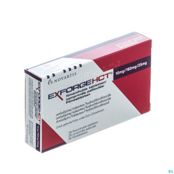 Exforge hct 10mg/160mg/25mg comp pell 28