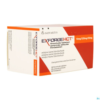 Exforge hct 10mg/320mg/25mg comp pell 98