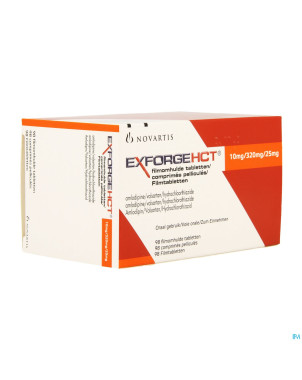 Exforge hct 10mg/320mg/25mg comp pell 98
