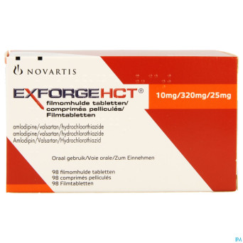 Exforge hct 10mg/320mg/25mg comp pell 98