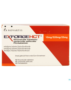 Exforge hct 10mg/320mg/25mg comp pell 98