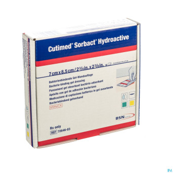 Cutimed sorbact hydroactive    7x 8,5cm 10 7264603