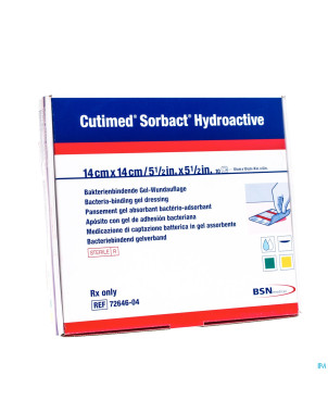 Cutimed sorbact hydroactive   14x14,0cm 10 7264604