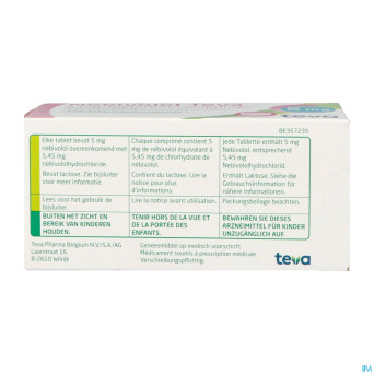Nebivolol teva comp 100 x 5 mg