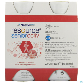 Resource senior active fraise gourm. 4x200ml