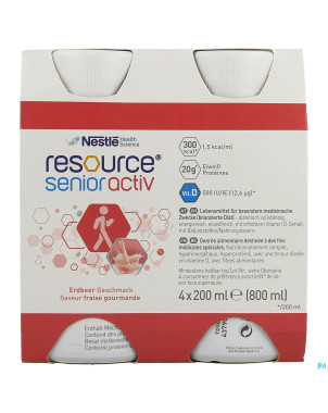 Resource senior active fraise gourm. 4x200ml