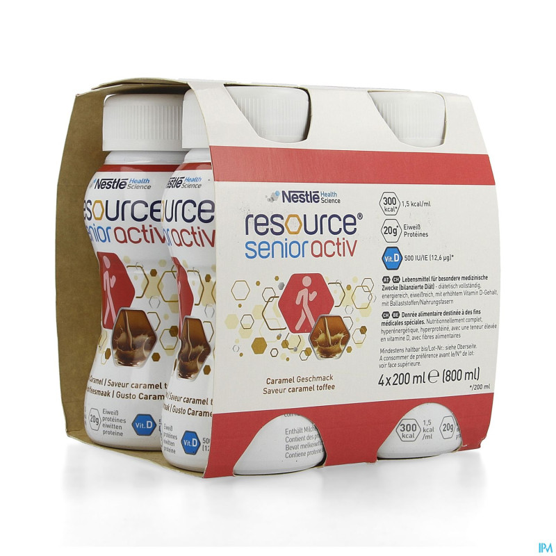 Resource senior active caramel 4x200ml