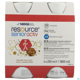 Resource senior active caramel 4x200ml
