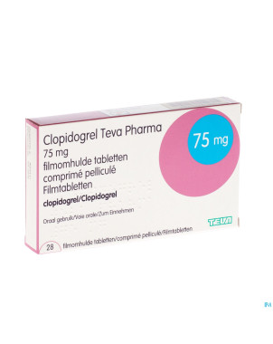 Clopidogrel teva pharma 75mg comp pell  28x75mg