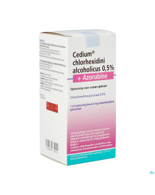 Cedium chlorhexidini gluc alc 0,5% 125ml+azorubine