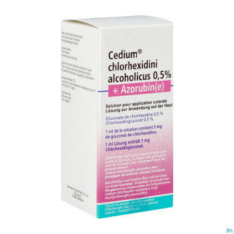 Cedium chlorhexidini gluc alc 0,5% 125ml+azorubine